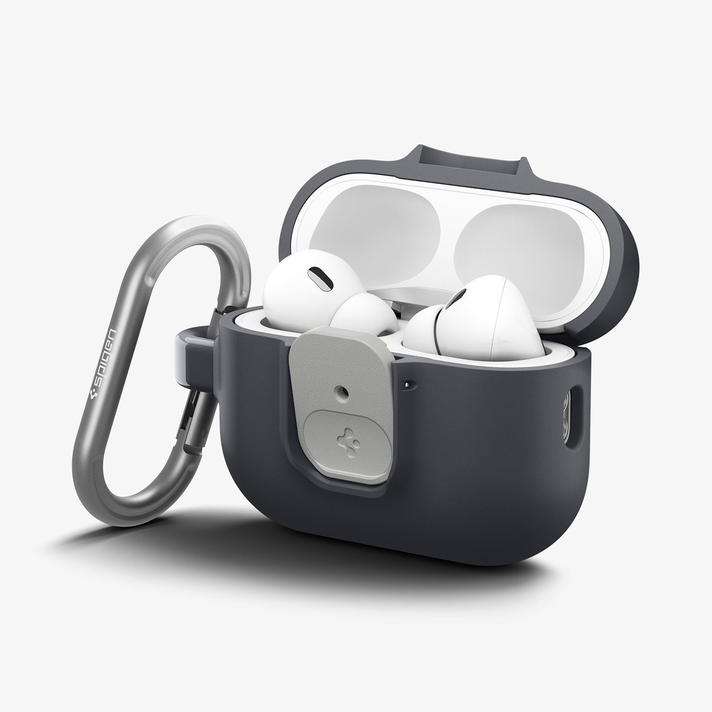 ACS10133 - AirPods Pro 3 Nano Pop in Black Sesame showing the front and side with carabiner