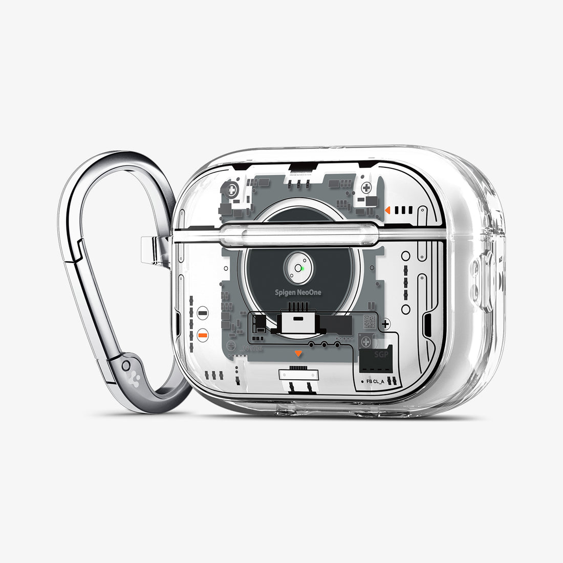 ACS09824 - AirPods Pro 3 Series Ultra Hybrid Neo One (MagFit) showing the front and side with carabiner