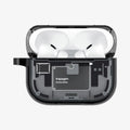 ACS09823 - AirPods Pro 3 Series Ultra Hybrid Zero One (MagFit) in Zero One Black showing the front with top open and AirPods inside