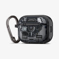 ACS09823 - AirPods Pro 3 Series Ultra Hybrid Zero One (MagFit) in Zero One Black showing the front and side with carabiner