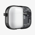 ACS09823 - AirPods Pro 3 Series Ultra Hybrid Zero One (MagFit) in Zero One Black showing the front with case cut half open