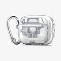 ACS10018 - AirPods Pro 3 Series Ultra Hybrid Zero One (MagFit) in Zero One White showing the front and side with carabiner