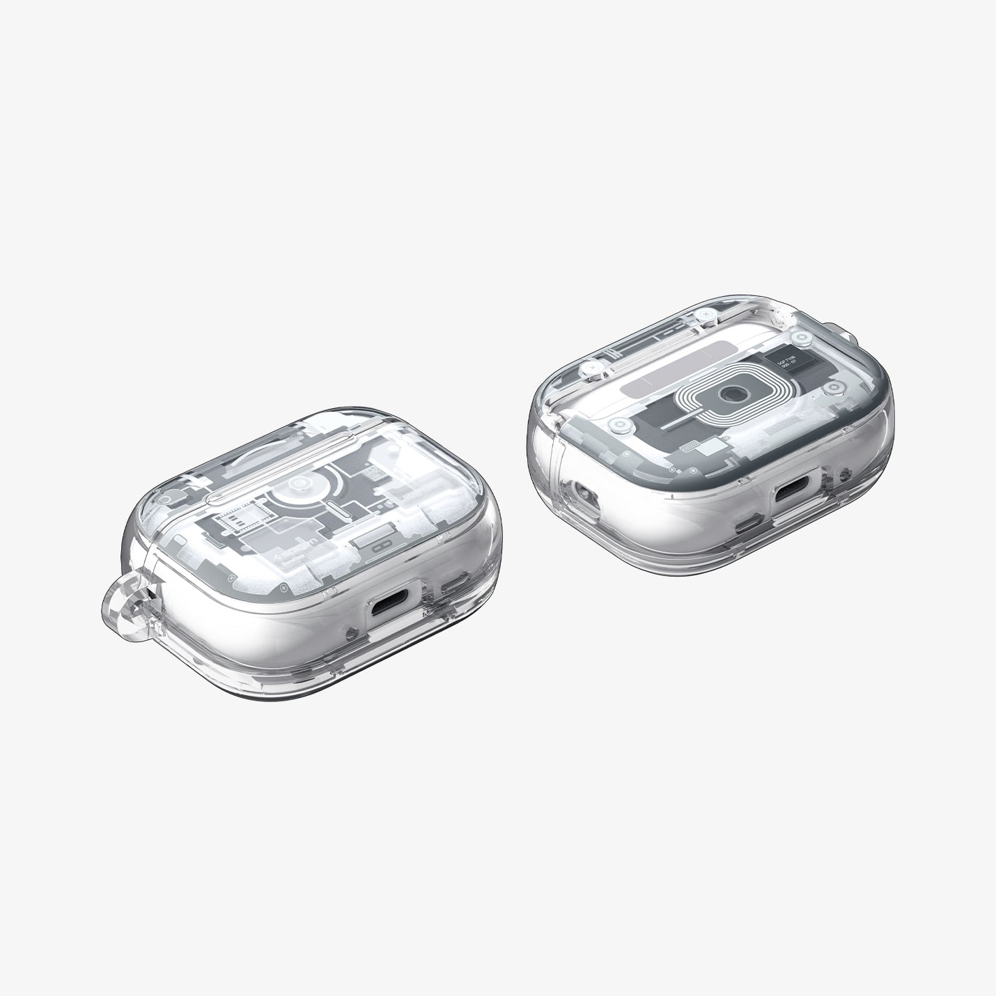 ACS10018 - AirPods Pro 3 Series Ultra Hybrid Zero One (MagFit) in Zero One White showing front, back and sides