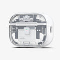 ACS07423 - AirPods Pro 2 Ultra Hybrid Zero One (MagFit) in Zero One White showing the front and partial side with carabiner