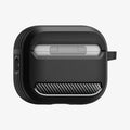 ACS09822 - AirPods Pro 3 Rugged Armor in Matte Black showing the back and partial side