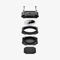 ACS10464 - 4 Pack Apple AirTag Tough Armor IP in Black showing the layers of the airtag case parts