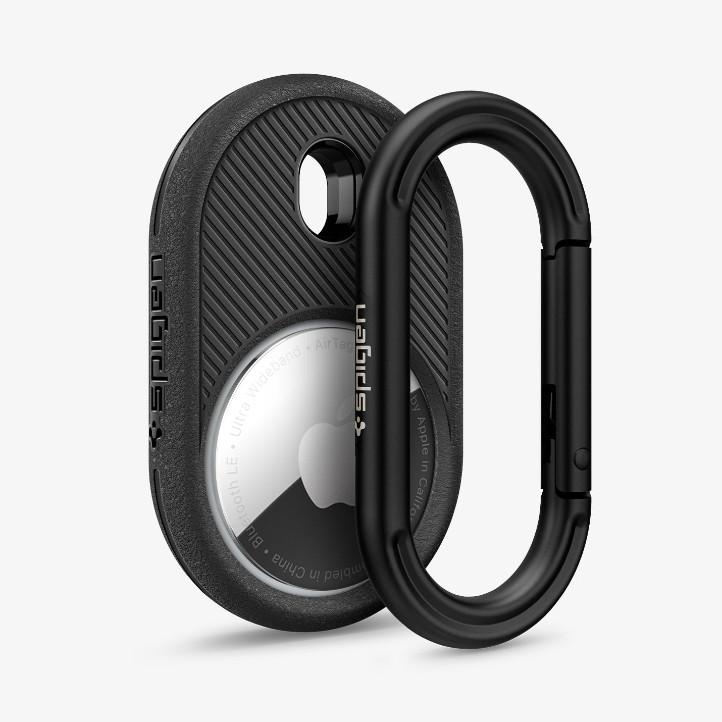 AMP01439 - Apple AirTag Series - Spigen Vault in Matte Black showing side