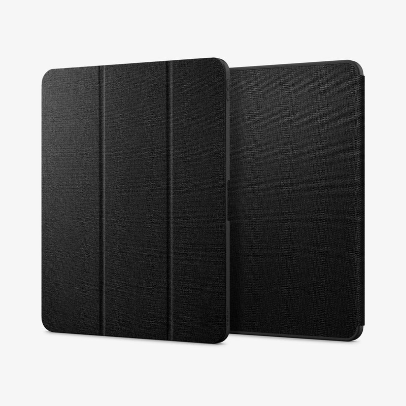 ACS07671 - iPad Air 12.9-inch Case Urban Fit in Black showing the front, partial side and partial front and side