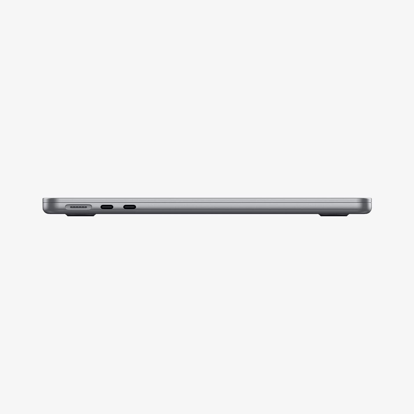 AGL05504 - MacBook Air 13-inch (2022) GLAS.tR SLIM in Clear showing the side of the device closed