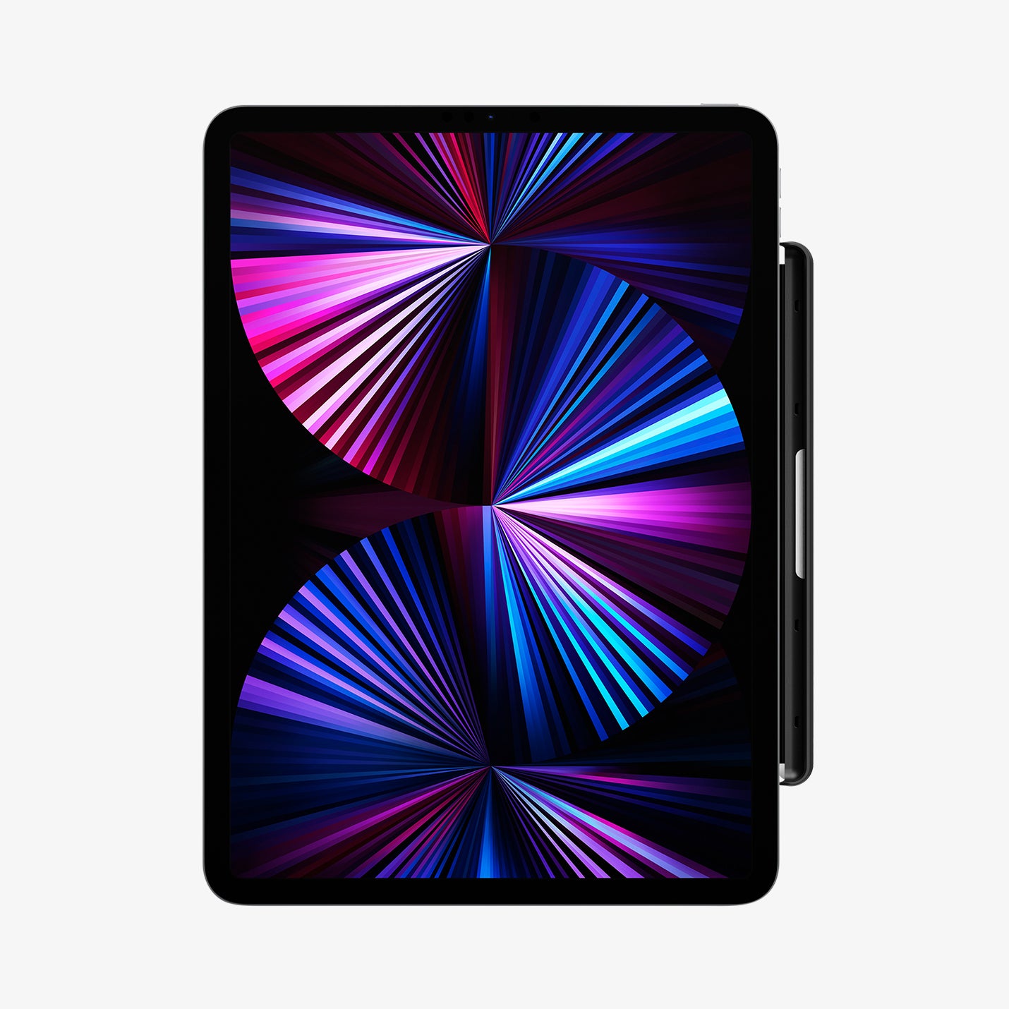 APP04545 - Apple Pencil Holder DA20 in Black showing the front of device with the front of pencil holder poked out on the right side