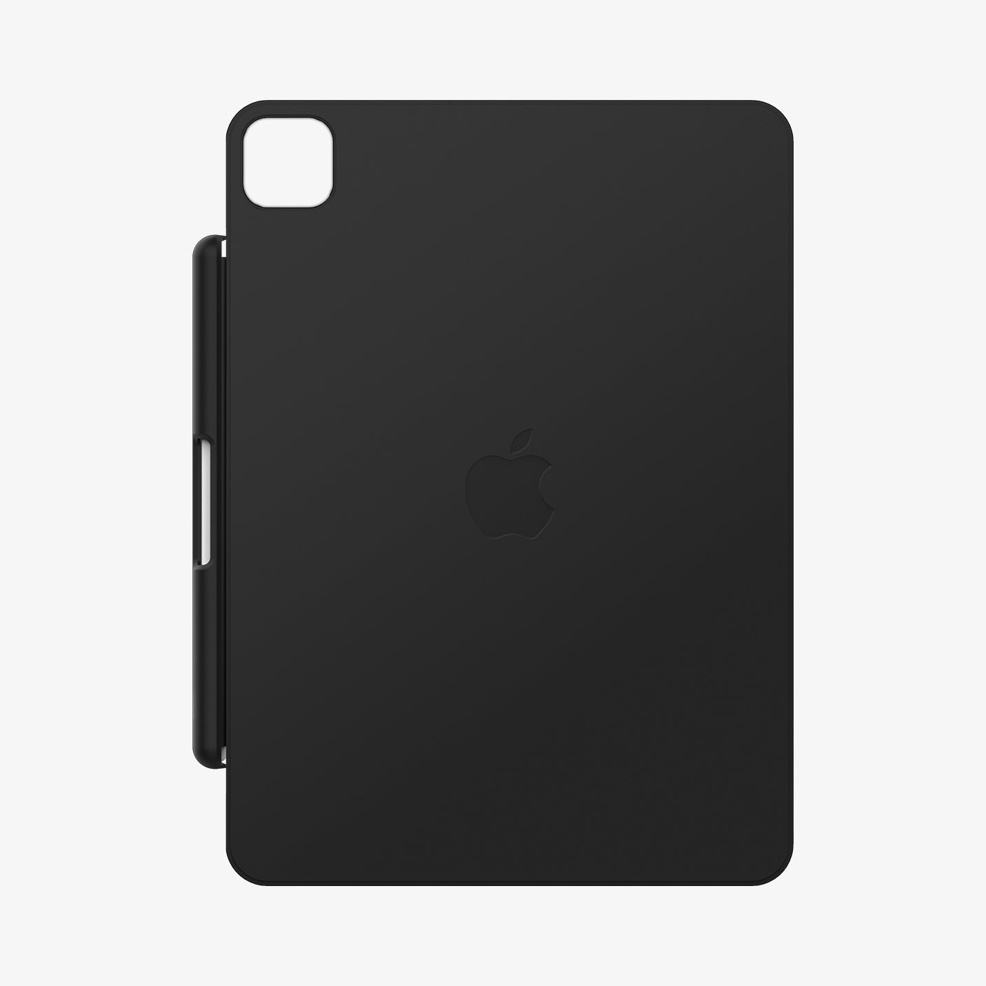 APP04545 - Apple Pencil Holder DA20 in Black showing the back of the case with the back of pencil holder poke out on the left side