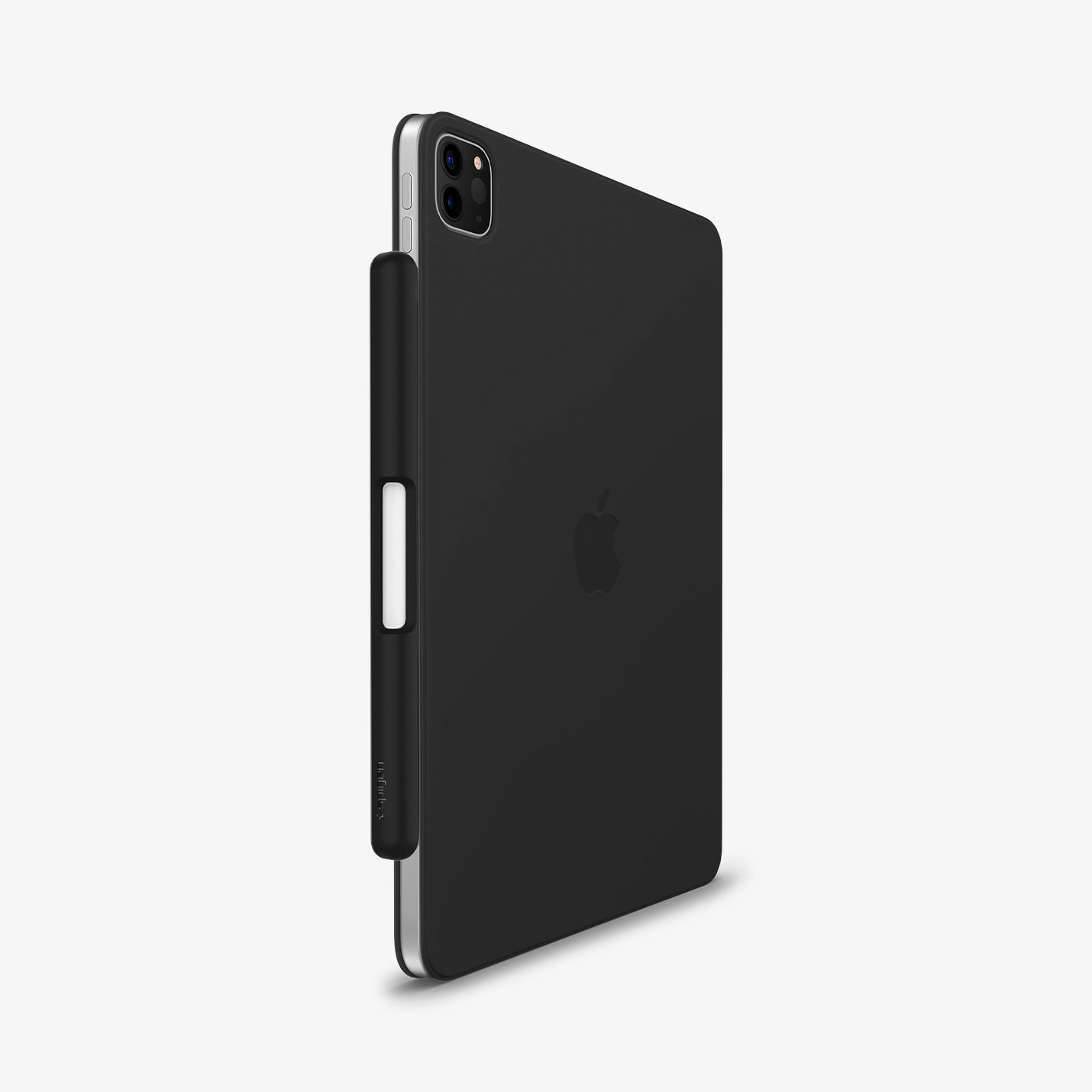 APP04545 - Apple Pencil Holder DA20 in Black showing the side, partial back of the holder and back and partial side of the case