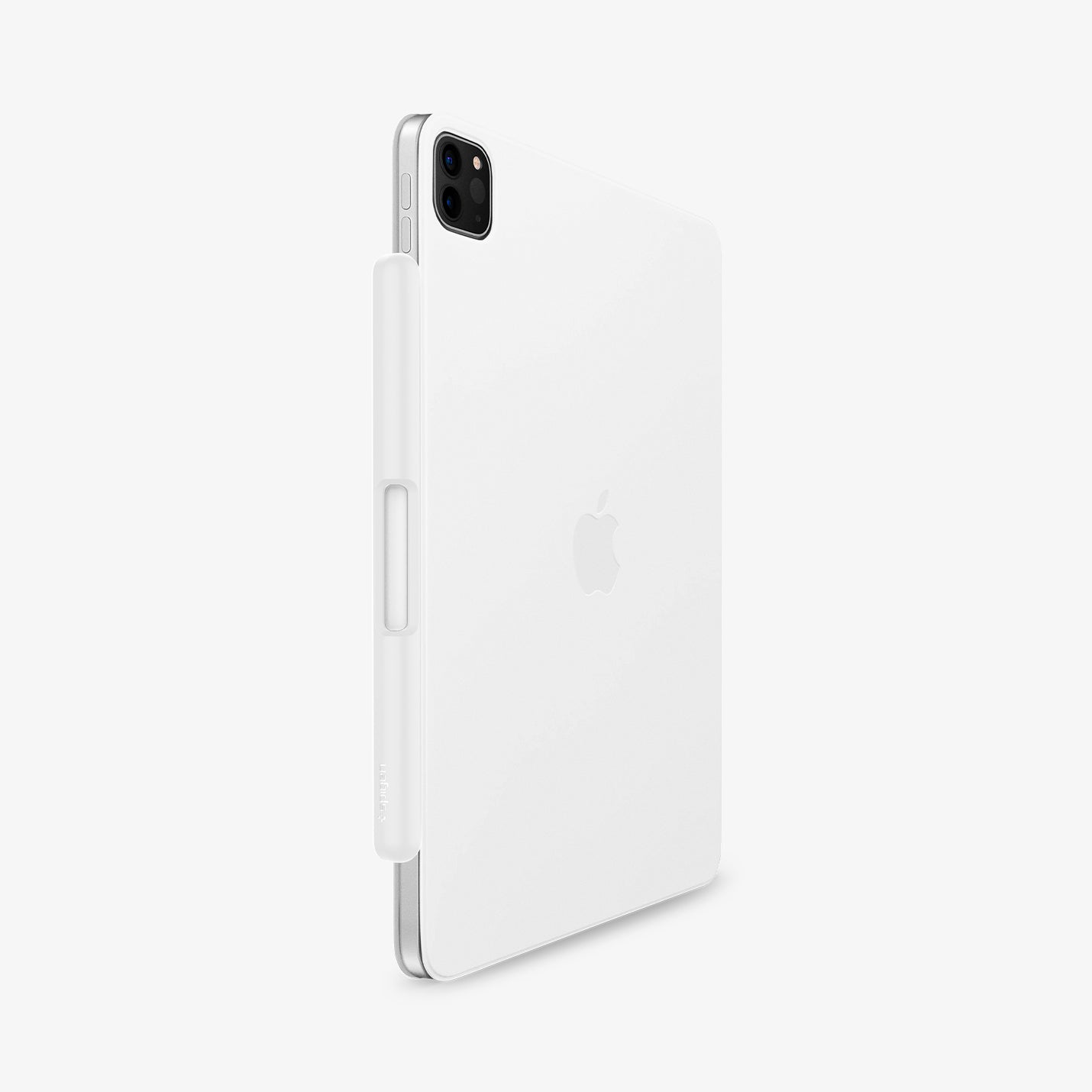 APP06266 - Apple Pencil Holder DA20 in White showing the side, partial back of the holder and back and partial side of the case