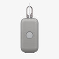 AGP08663 - Apple Vision Pro Klasden Battery Pack Holder in Silver Gray showing the front with cable attached