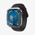 ACS08589 - Apple Watch 10 (42mm) Case Thin Fit in Crystal Clear showing the front, sides, inner and back