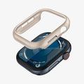 ACS08590 - Apple Watch 10 (42mm) Case Thin Fit in Starlight showing the front detached, hovering above the apple watch 