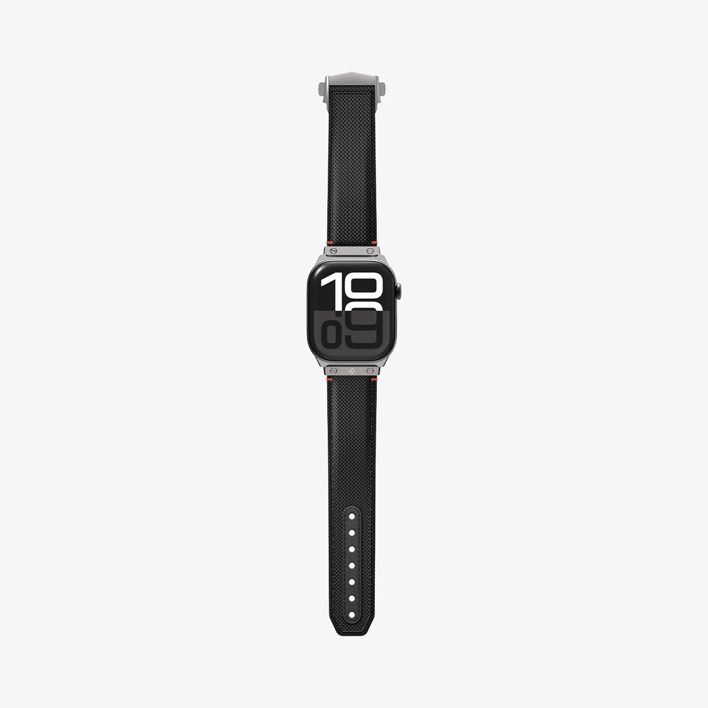 AMP09304 - Apple Watch Ultra (49mm) Classic Fit in Black showing the front with straps laid out flat