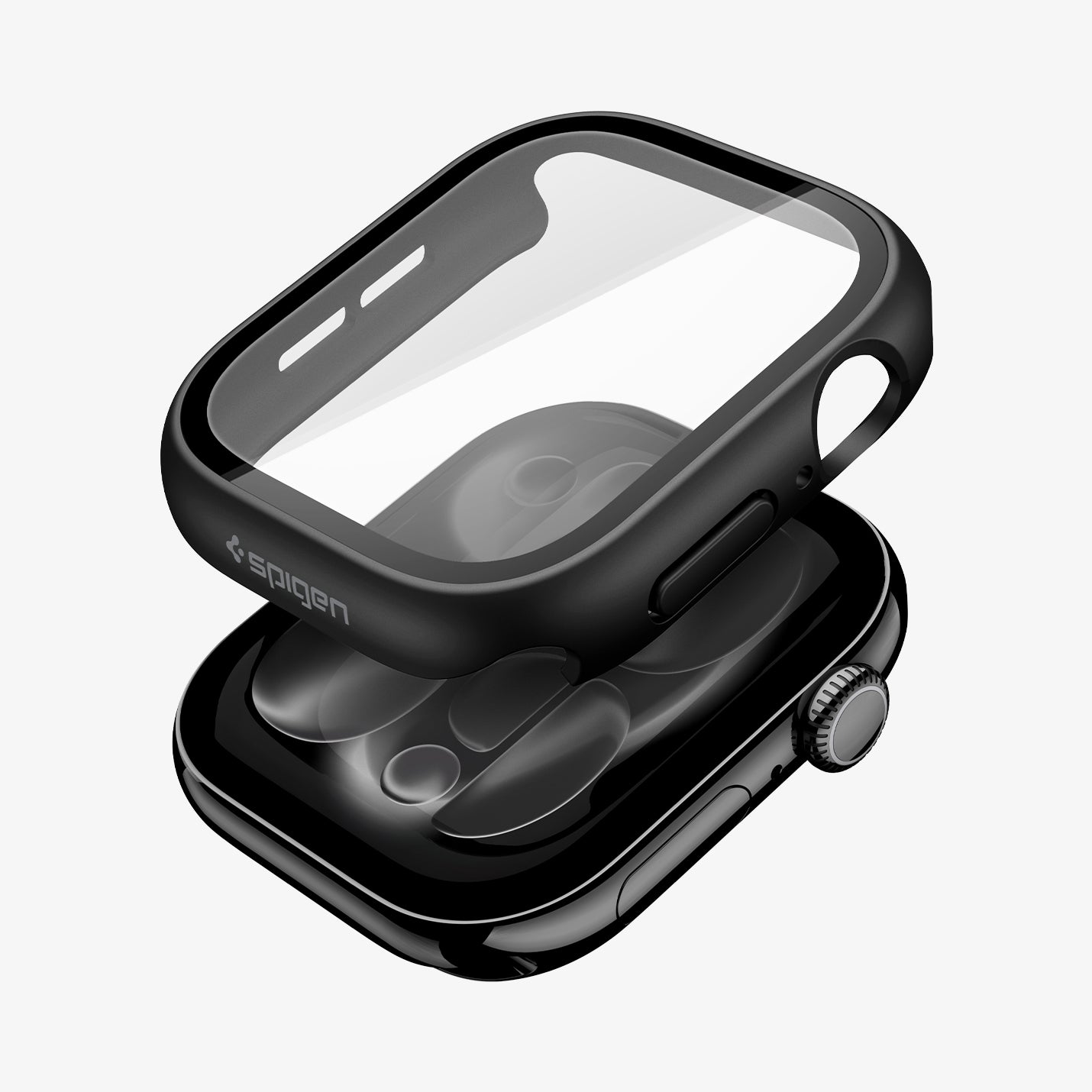 ACS11409 -  Apple Watch Series - Thin Fit 360 | Waterproof Ring Apple Watch 10/11 (46mm) in Black showing side