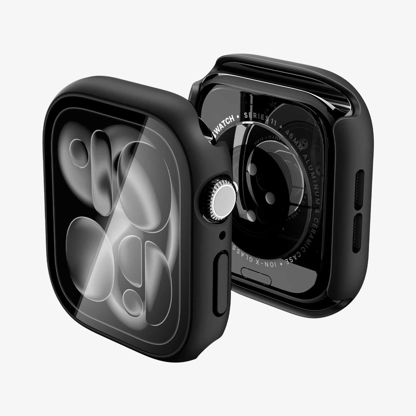 ACS11409 -  Apple Watch Series - Thin Fit 360 | Waterproof Ring Apple Watch 10/11 (46mm) in Black showing side