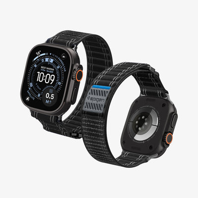 AMP10141 - Apple Watch Ultra (49mm) WBF0 in Black showing the front and back