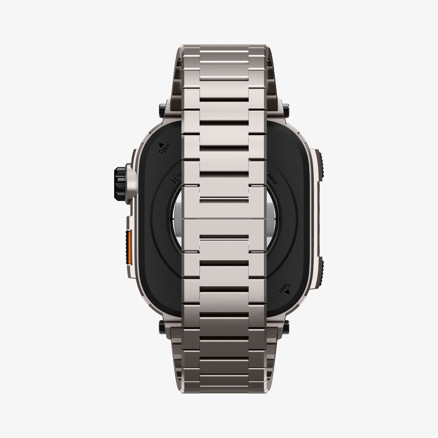 ACS07660 - Apple Watch (45mm) Case Metal Armor Pro in Gunmetal showing the back