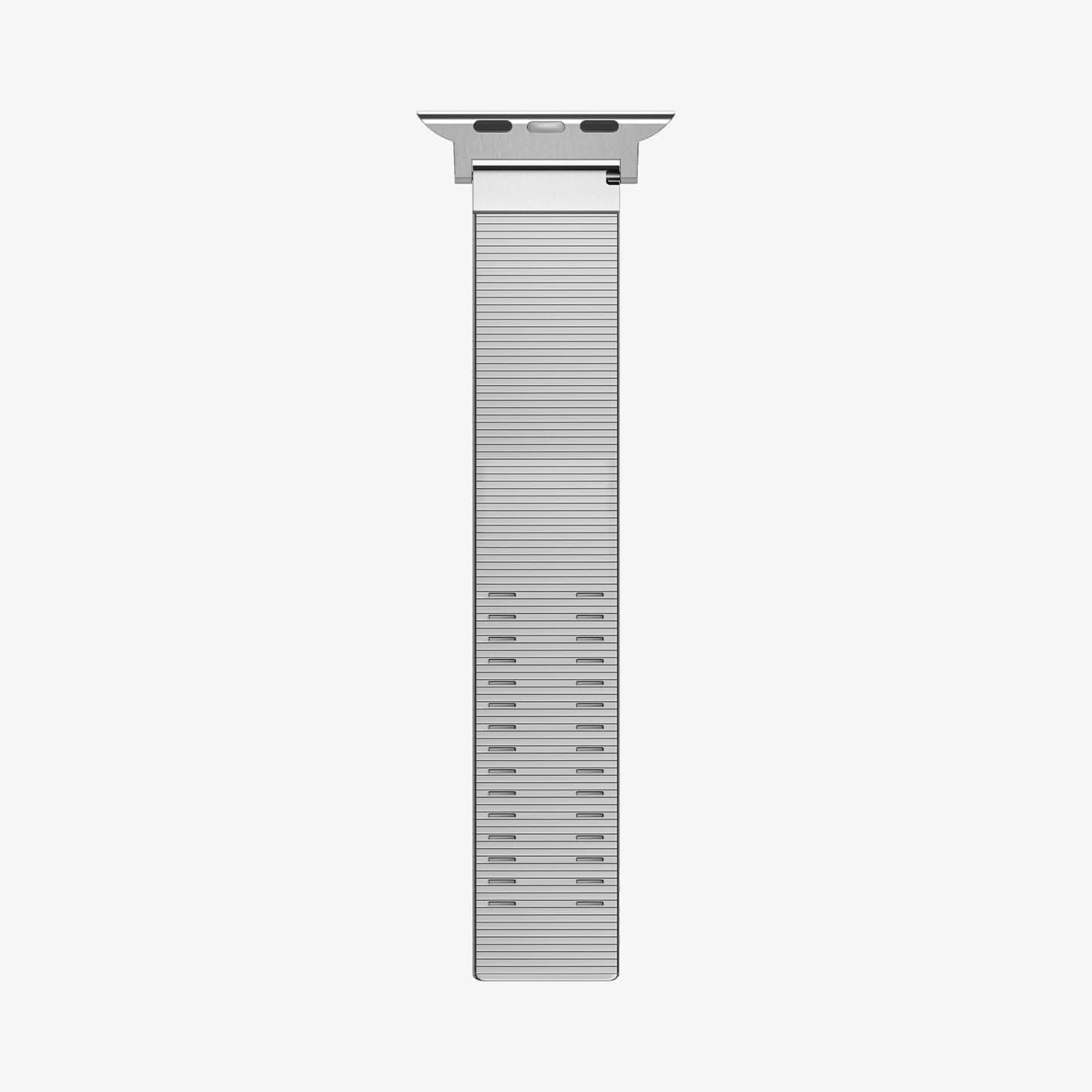 AMP07225 - Apple Watch (41mm) Sleek Link in Silver showing the front of a strap