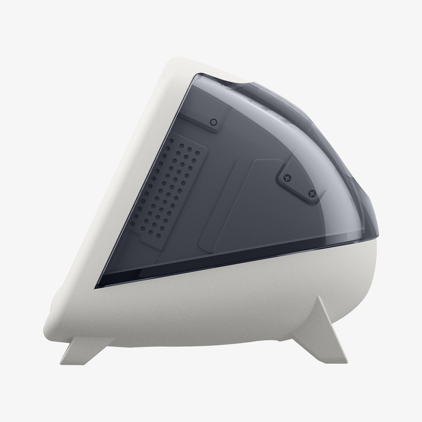 AMP09340 - Apple Watch Classic C1 Charger Stand in graphite  showing side.