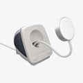AMP09340 - Apple Watch Classic C1 Charger Stand in graphite showing case and front part of charging cable.