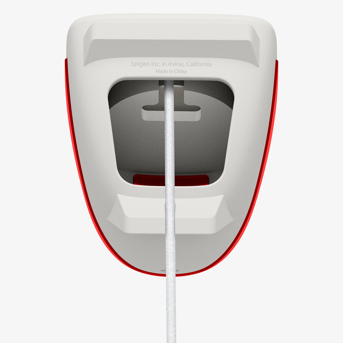 AMP09341 - Apple Watch Classic C1 Charger Stand in ruby showing bottom part and insert charging cable.