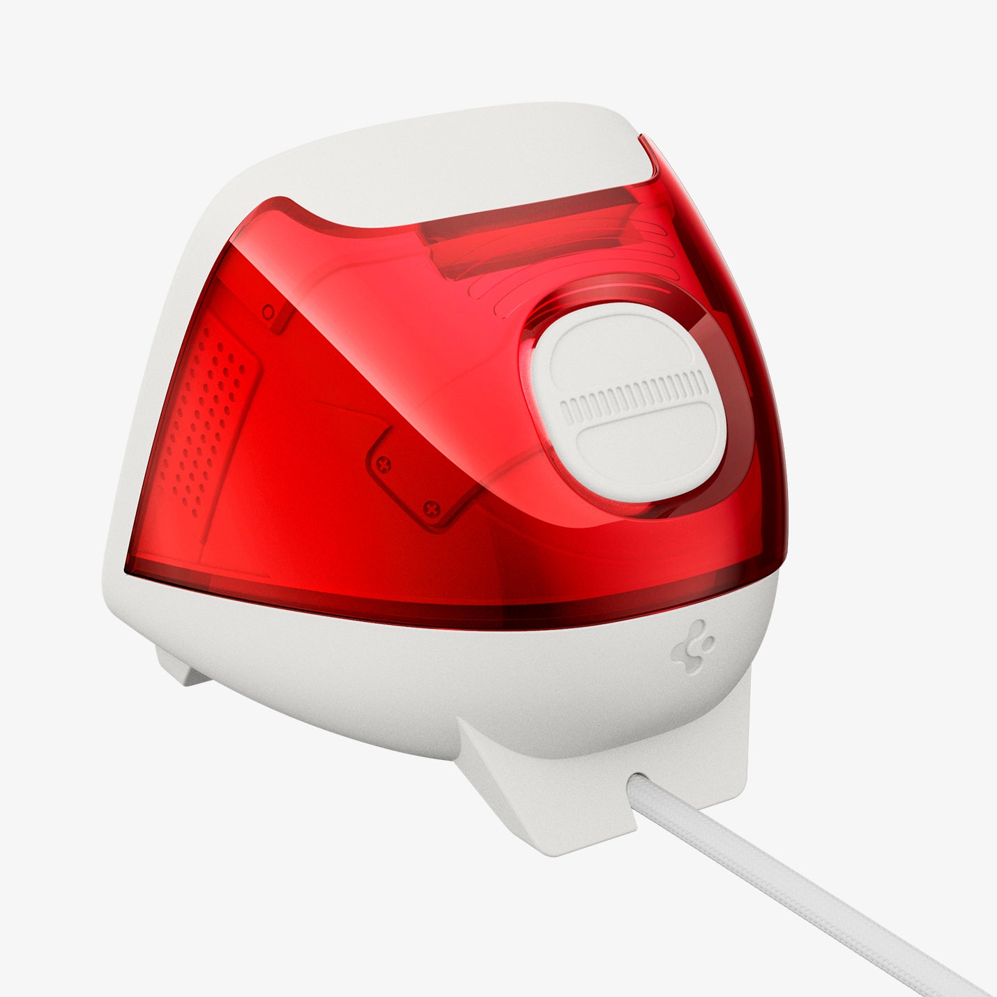 AMP09341 - Apple Watch Classic C1 Charger Stand in ruby showing back with the cable in.