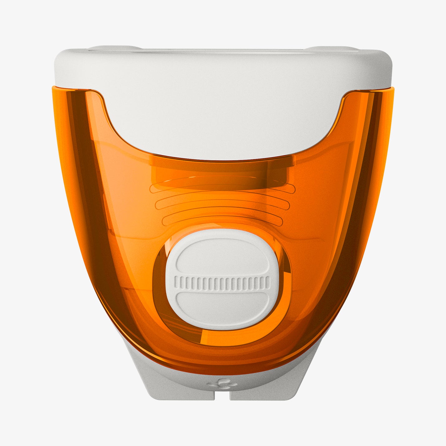 AMP09342 - Apple Watch Classic C1 Charger Stand in tangerine showing top.