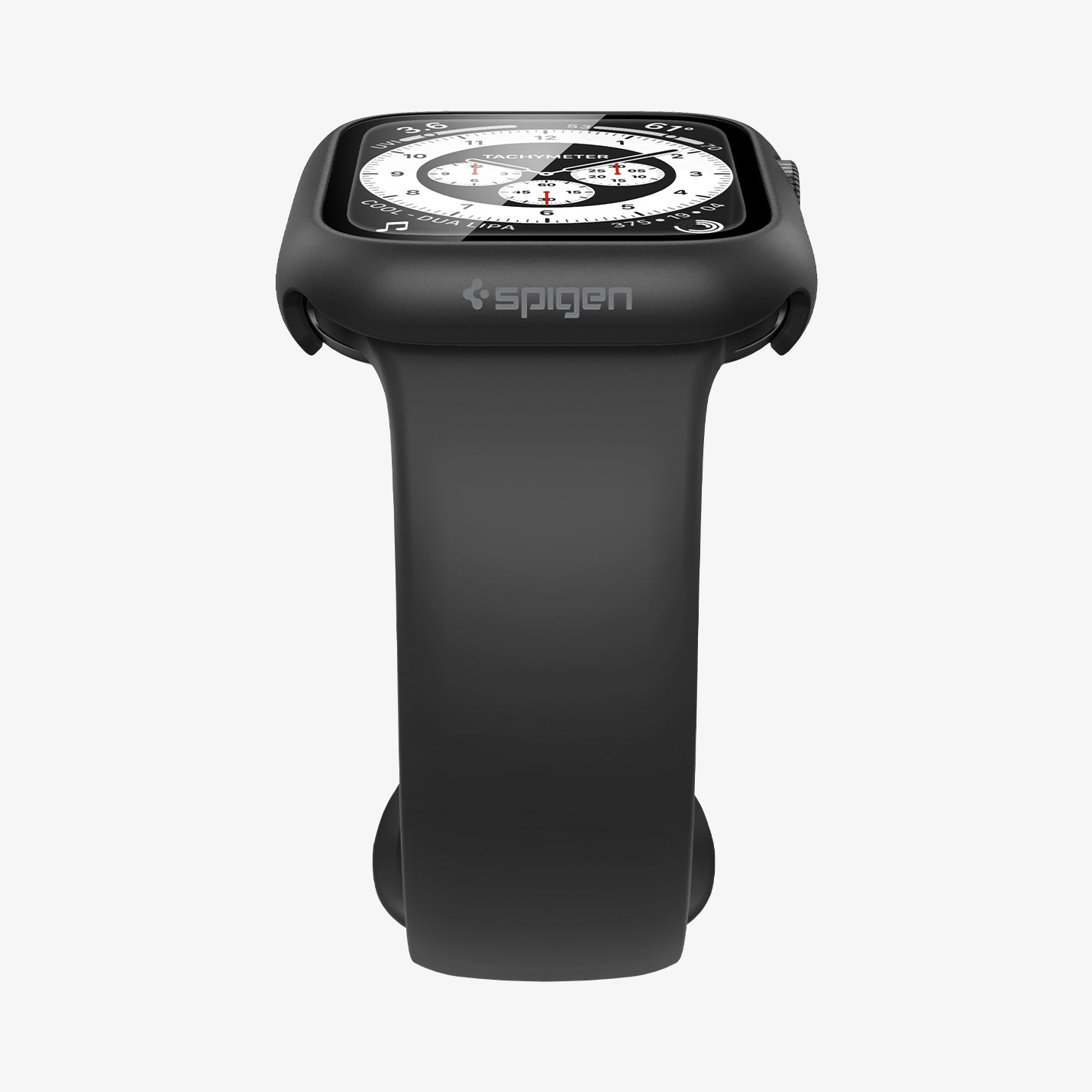 ACS11592 - Apple Watch Series Thin Fit 360 Apple Watch (44mm) in Black showing side and front