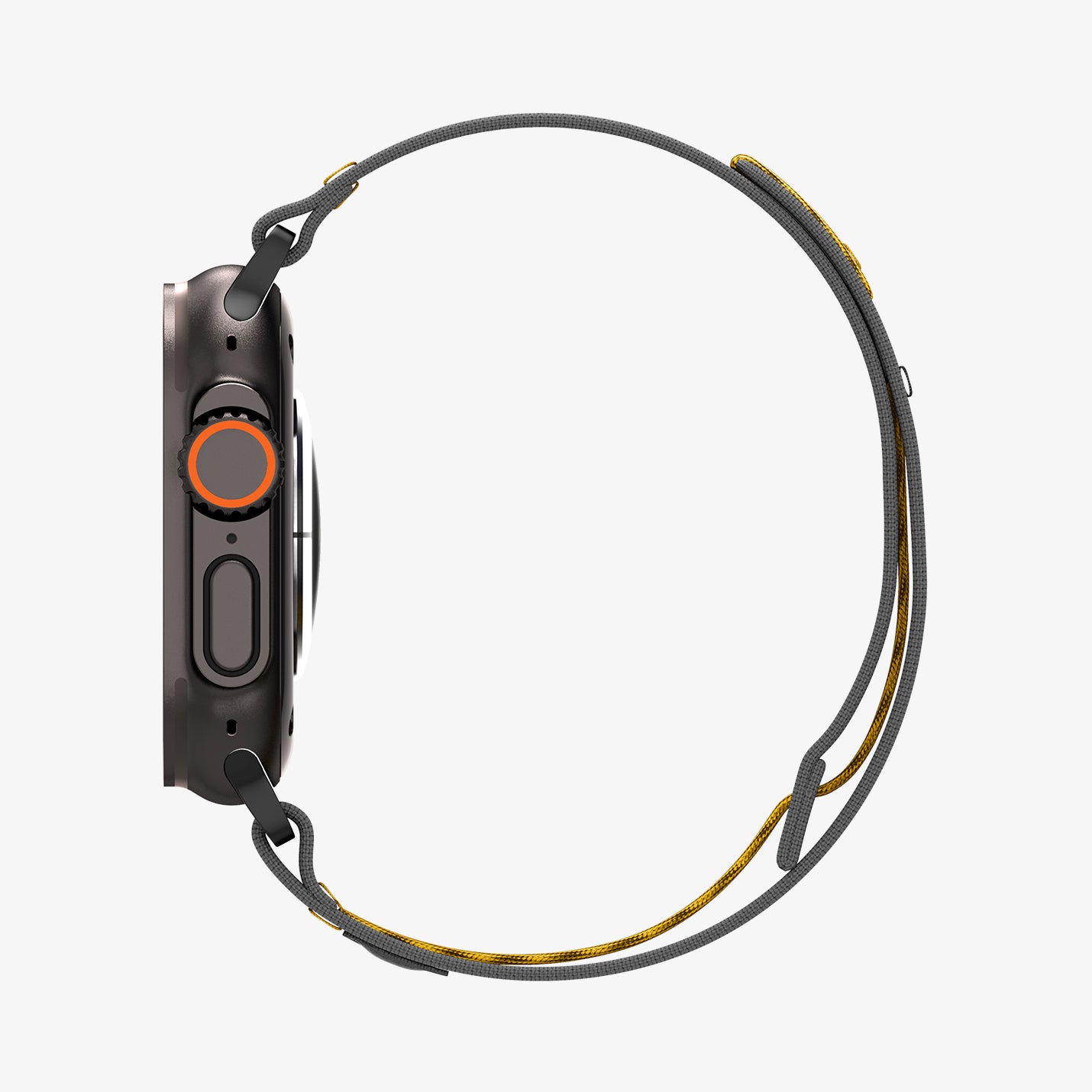 AMP09033 - Apple Watch 10 (46mm) Athlex Air in Active Black showing the side