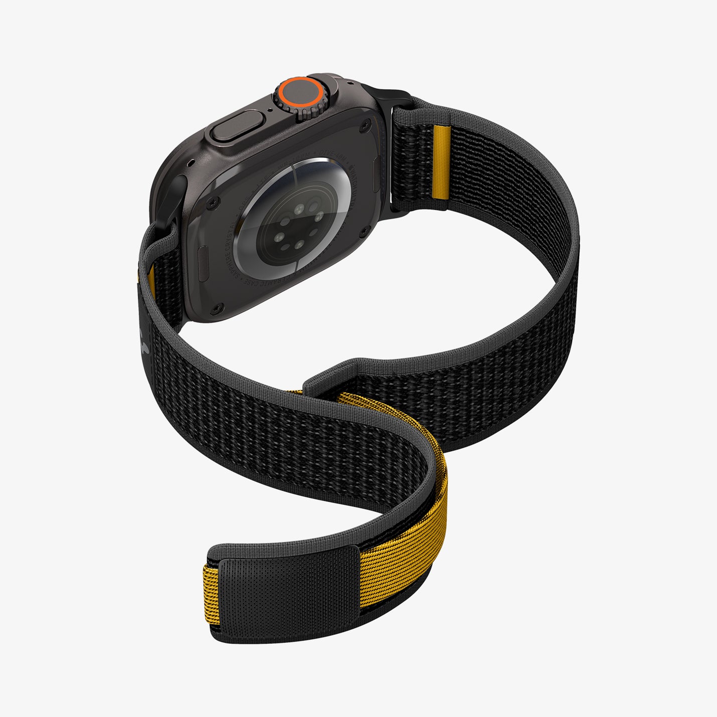 AMP09033 - Apple Watch 10 (46mm) Athlex Air in Active Black showing the back and partial sides