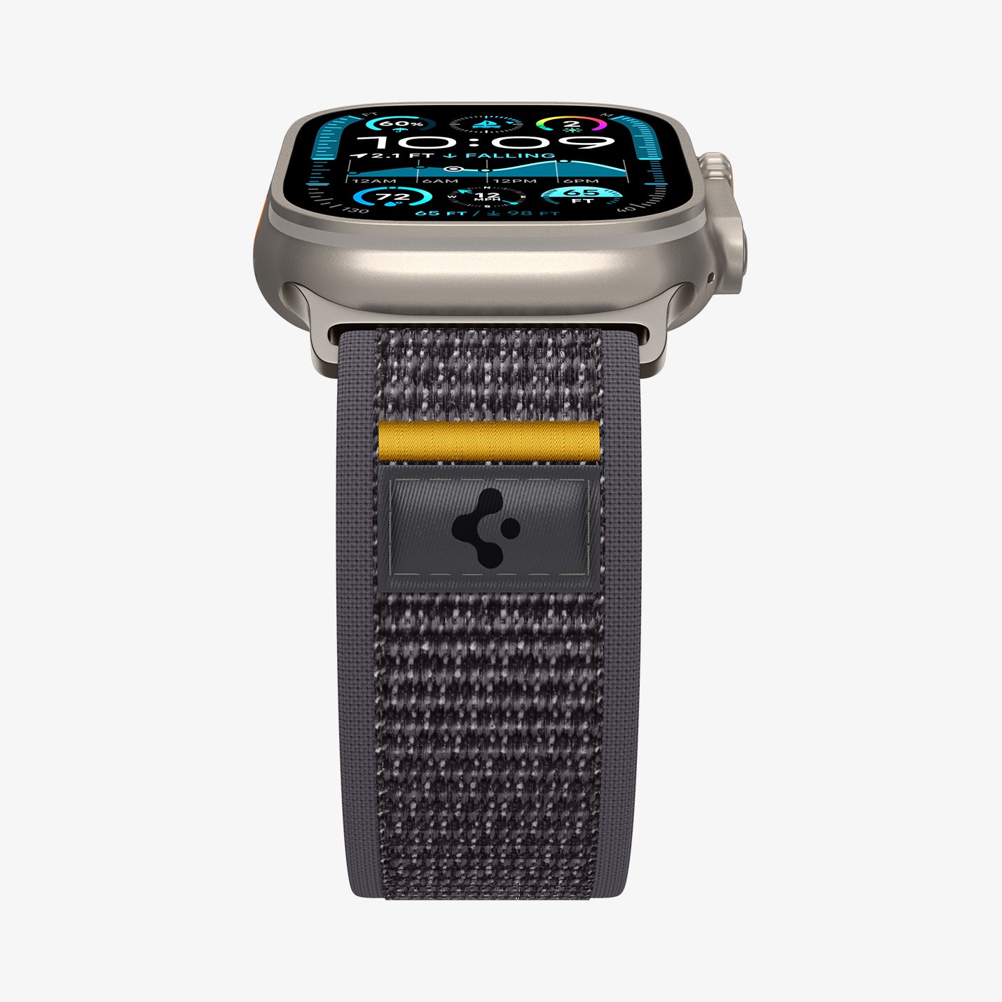 AMP09034 - Apple Watch 10 (46mm) Athlex Air in Active Gray showing the partial front and partial side