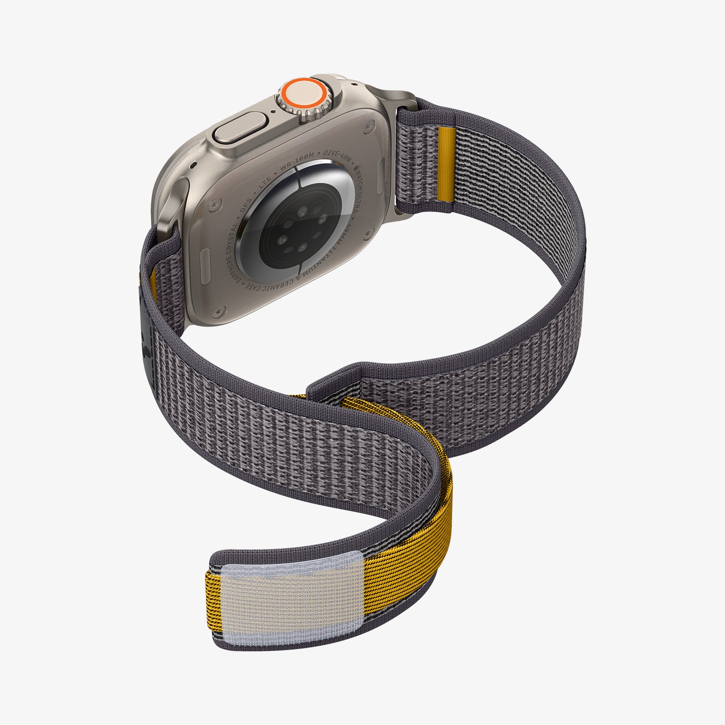 AMP09034 - Apple Watch 10 (46mm) Athlex Air in Active Gray showing the back and partial sides