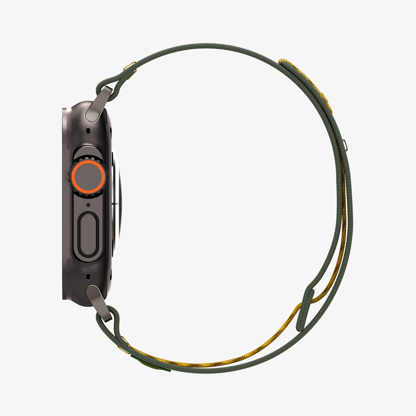 AMP09035 - Apple Watch 10 (46mm) Athlex Air in Active Green showing the side