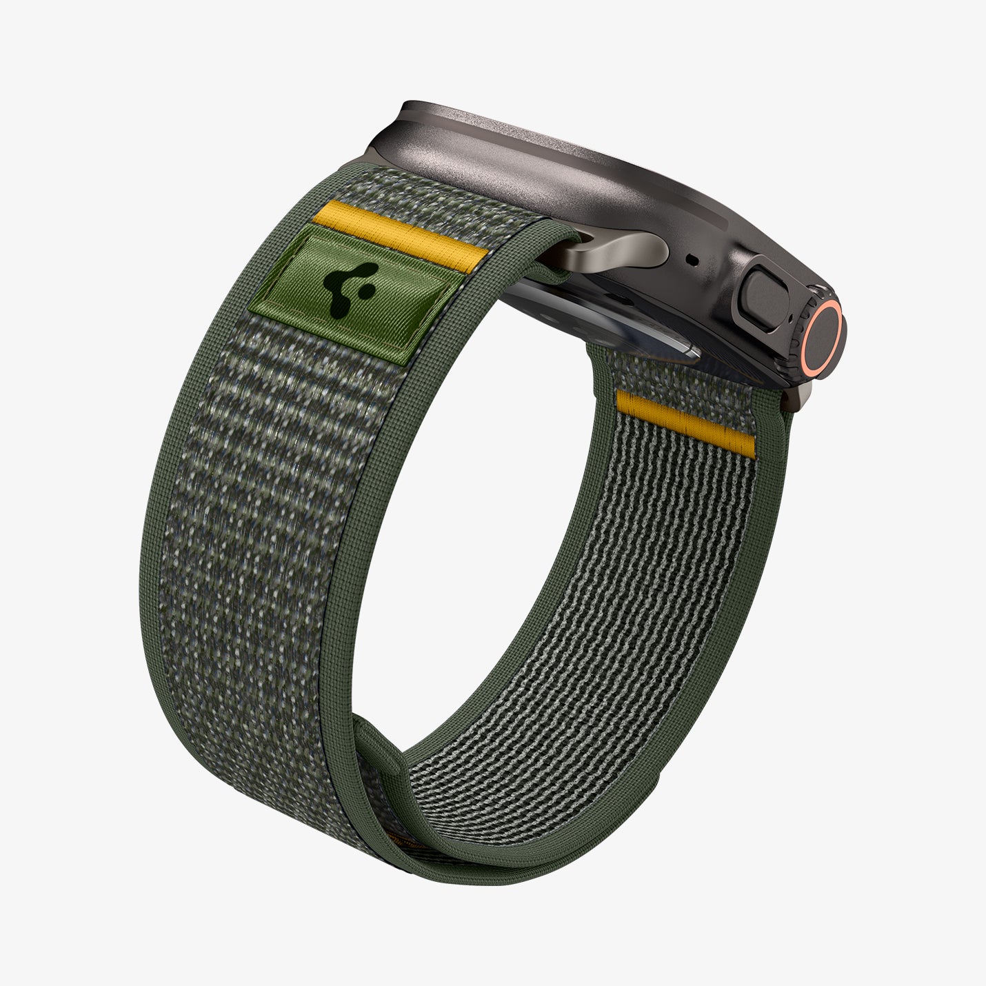 AMP09035 - Apple Watch 10 (46mm) Athlex Air in Active Green showing the sides and partial bottom