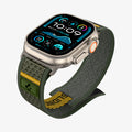 AMP09035 - Apple Watch 10 (46mm) Athlex Air in Active Green showing the front, partial sides and bottom