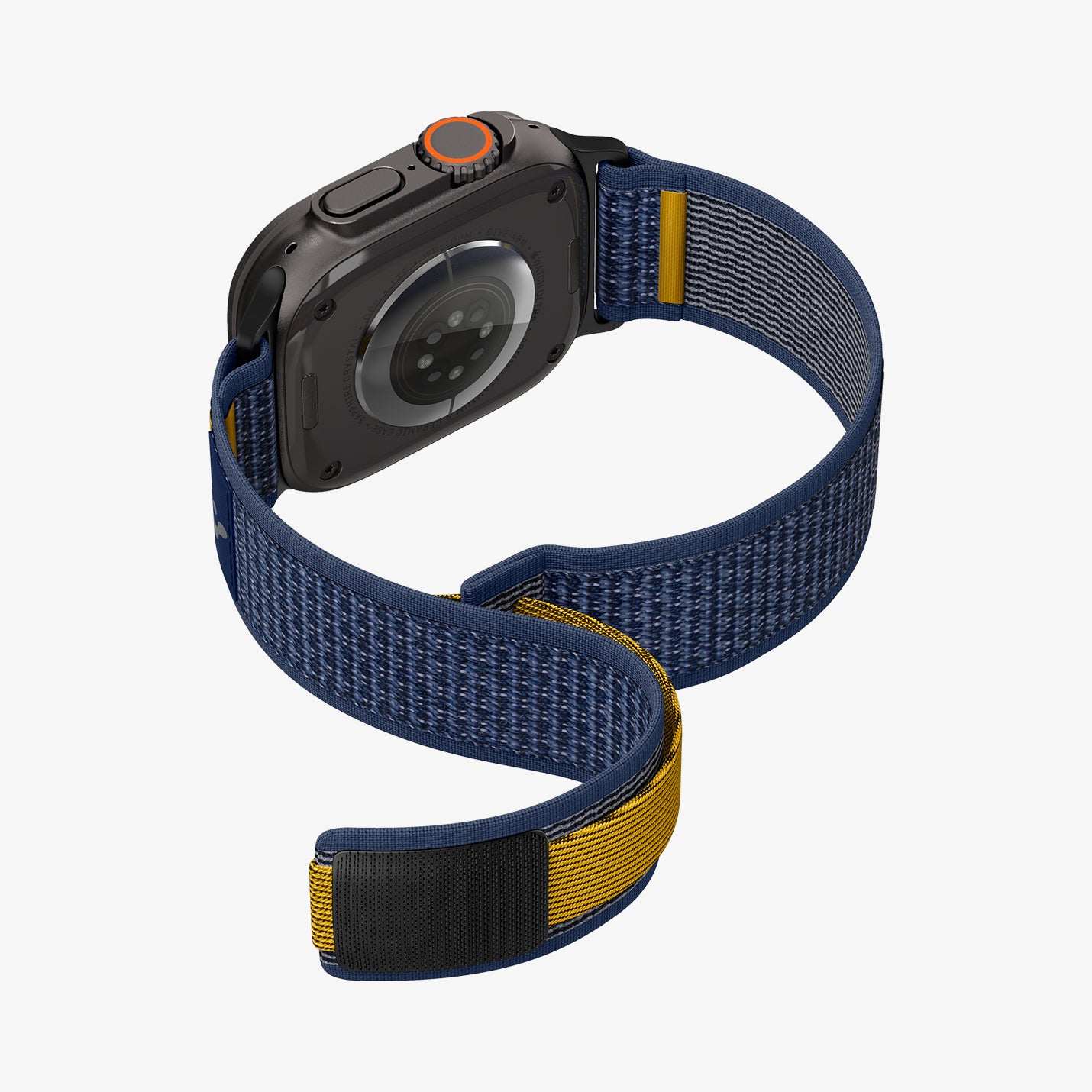 AMP09036 - Apple Watch 10 (46mm) Athlex Air in Active Navy showing the back and partial sides