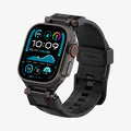AMP09229 - Apple Watch Ultra (49mm) DuraPro Armor in Black Edition showing the front and partial side