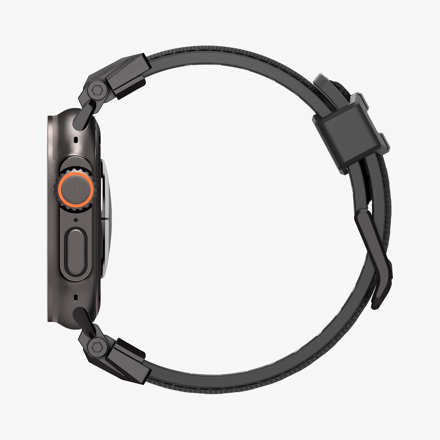 AMP09229 - Apple Watch Ultra (49mm) DuraPro Armor in Black Edition showing the side