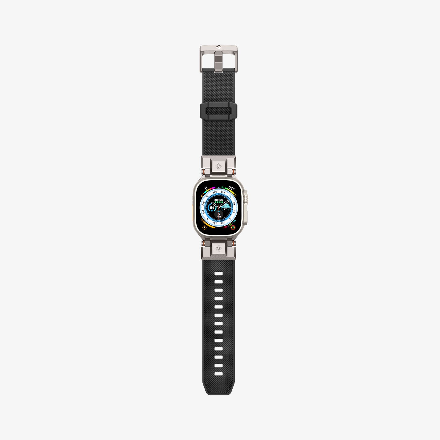 AMP06065 - Apple Watch Series DuraPro Armor Watch Band showing the front with the watch band flat