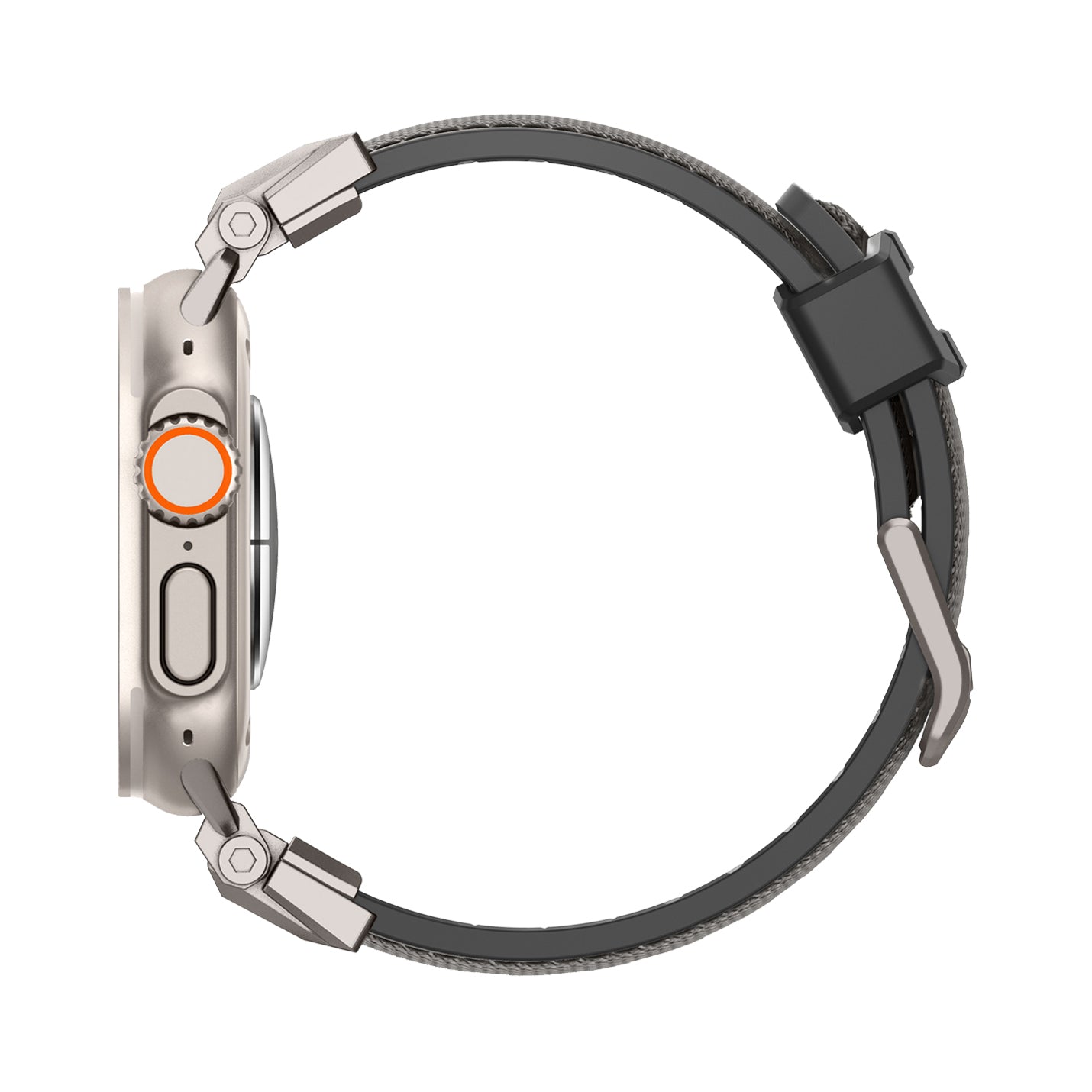 AMP09104 - Apple Watch Ultra (49mm) DuraPro Armor in Gray showing the side