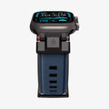 AMP09103 - Apple Watch Ultra (49mm) DuraPro Armor in Navy Blue showing the partial front of watch face and sides