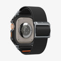 ACS07104 - Apple Watch (49mm) Lite Fit Pro Matte Black in Matte Black showing the back, sides and back of the strap