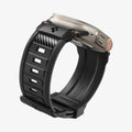 AMP07105 - Apple Watch (49mm) Rugged Ultra Band in Matte Black showing the sides, partial inner and bottom