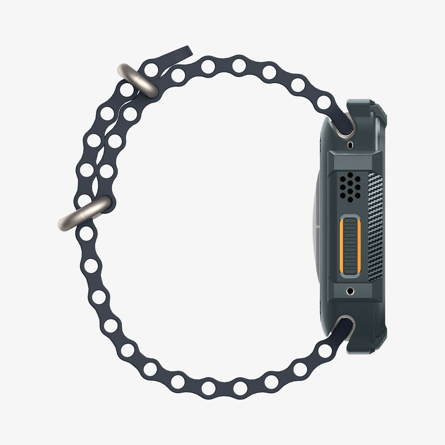 ACS07383 - Apple Watch (49mm) Rugged Armor in Abyss Green showing the side