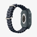 ACS07383 - Apple Watch (49mm) Rugged Armor in Abyss Green showing the back, partial side, inner side and bottom
