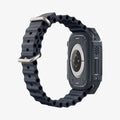 ACS07385 - Apple Watch (49mm) Rugged Armor in Dark Gray showing the back, side, partial inner side and bottom